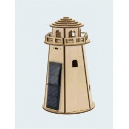 Phare solaire "Starlight", Kit solaire bois avec batterie Phare solaire "Starlight", Kit solaire bois avec batterie