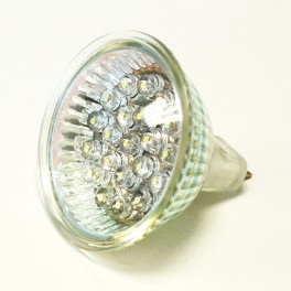 Ampoule spot 21 LEDs 12 Volts 1.5 Watts culot G5.3 éclairage blanc Ampoule spot 21 LEDs 12 Volts 1.5 Watts culot G5.3 éclairage blanc