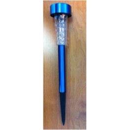 Lanterne solaire en inox bleue, diffuseur en plastique Lanterne solaire en inox bleue, diffuseur en plastique